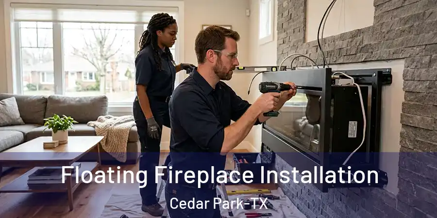 Floating Fireplace Installation Cedar Park-TX