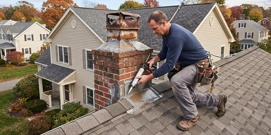 Chimney Chase Flashing Repair Cedar Park