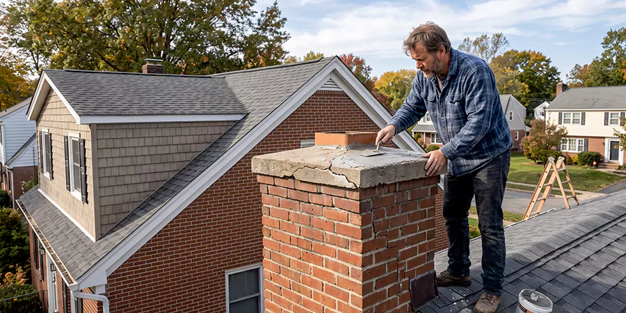 Brick Chimney Crown Repair Cedar Park