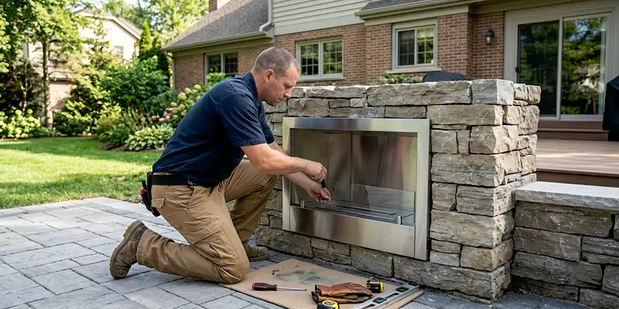 Outdoor Ethanol Fireplace Installation Cedar Park