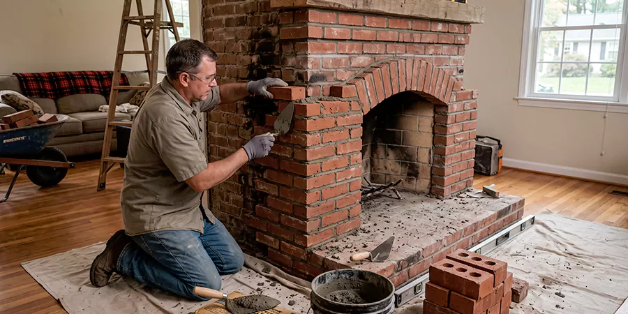 Rebuild Stone Fireplace Cedar Park