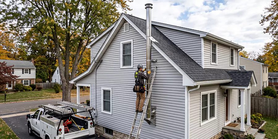 Wood Fireplace Chimney Liner Installation Cedar Park